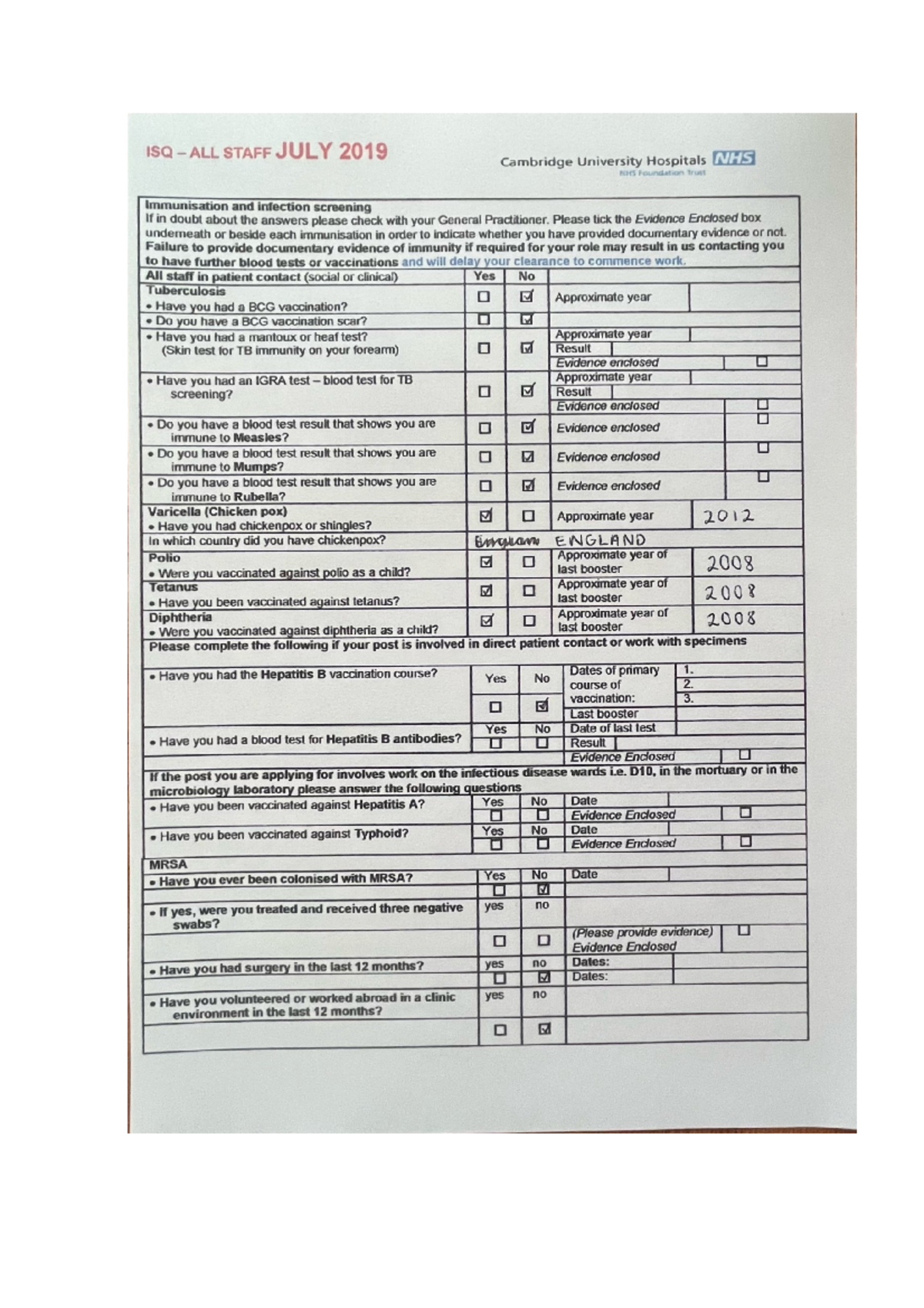 ISQ copy - isq form - MOD004114 - Studocu