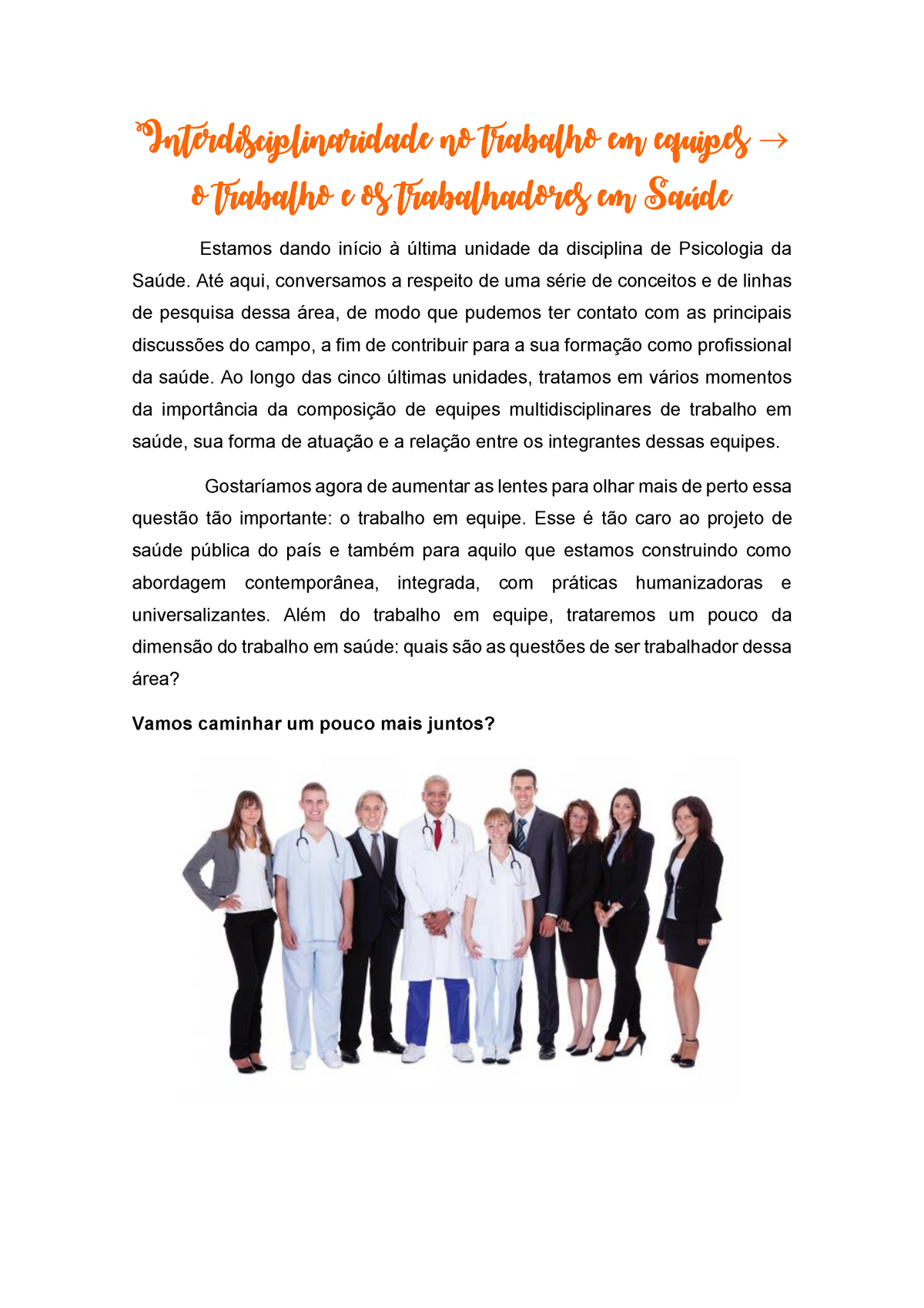 6. Interdisciplinaridade No Trabalho Em Equipes - Até Aqui, Conversamos ...