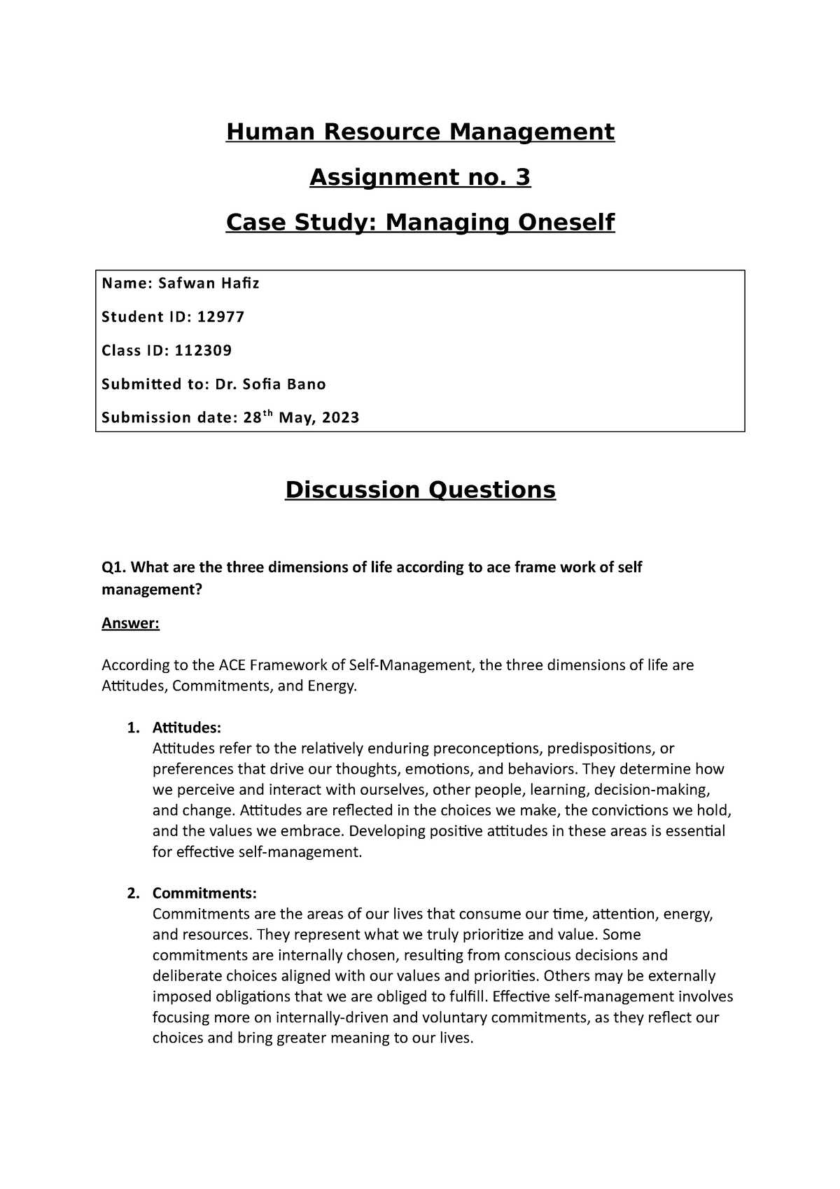 hrm case study 3