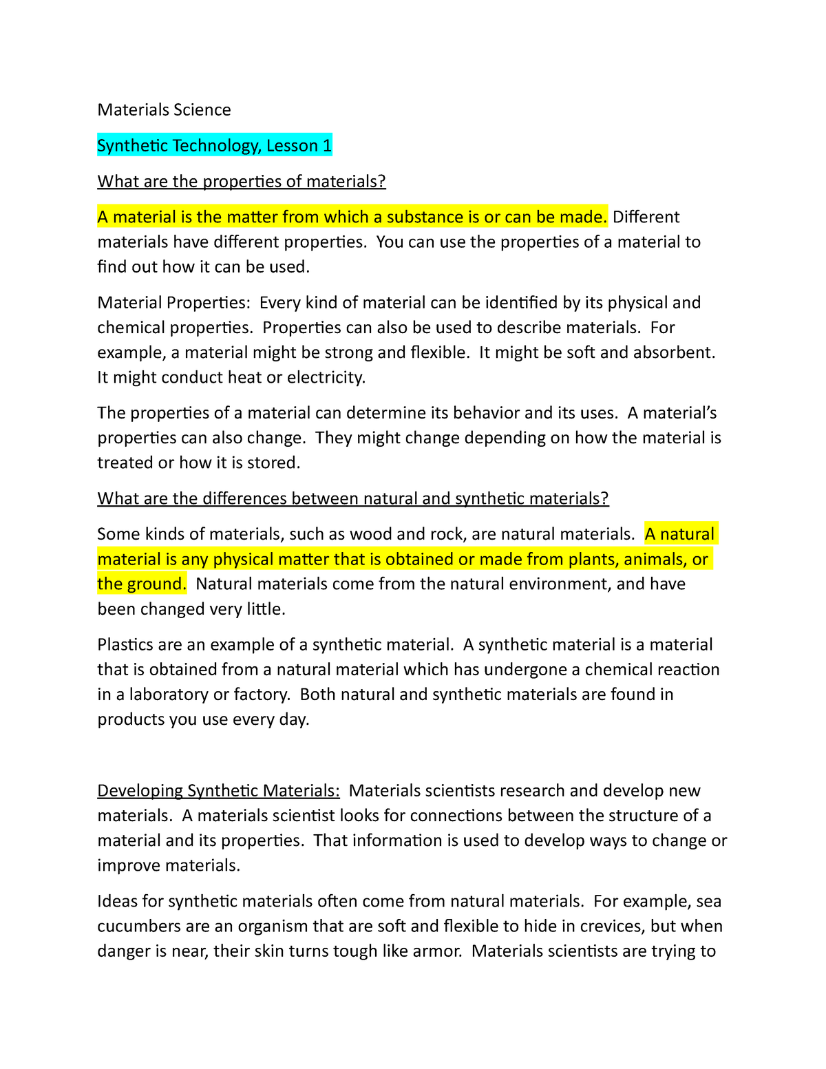 synthetic-materials-materials-science-synthetic-technology-lesson-1