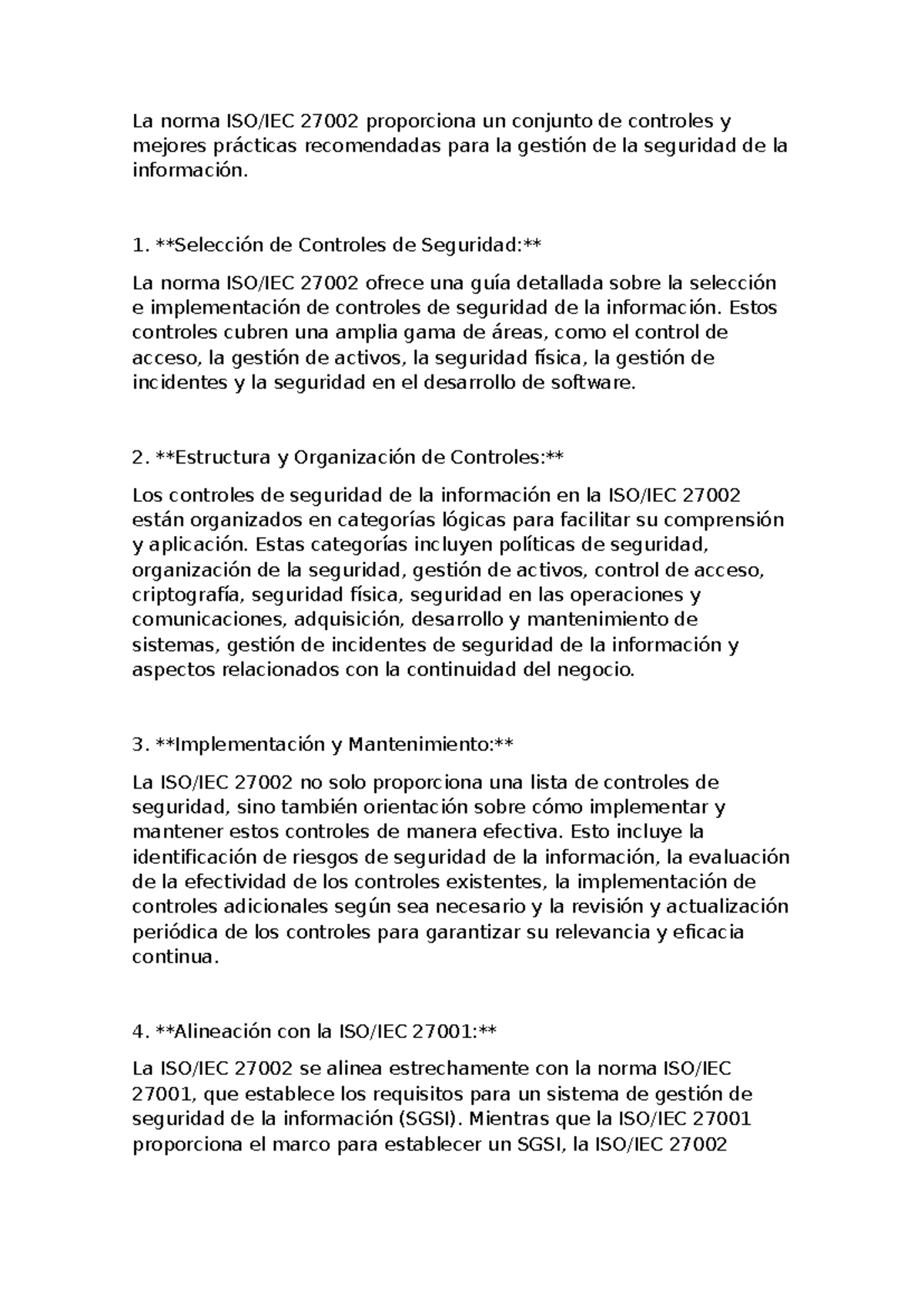 ISO 27002 - .... - La norma ISO/IEC 27002 proporciona un conjunto de ...
