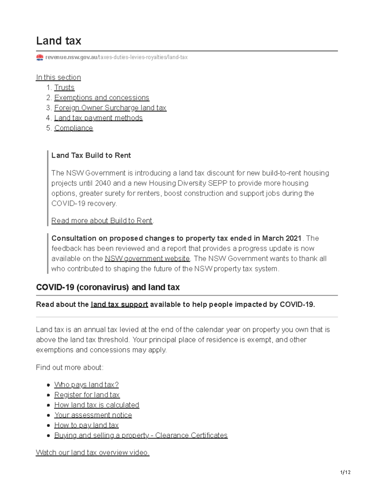 Revenue.nsw.gov.auLand tax Land tax revenue.nsw.gov /taxesdutiesleviesroyalties/landtax