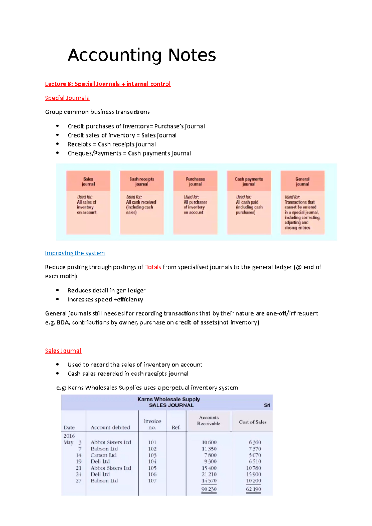 Accounting Notes Week 8 to Week 12 - Accounting Notes Lecture 8 ...