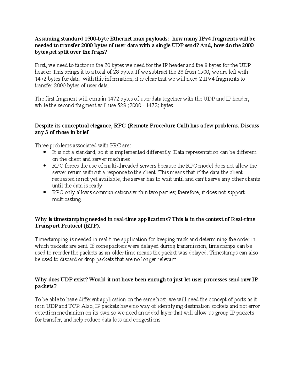 Unit6p Assess - assignments - Assuming standard 1500-byte Ethernet max ...