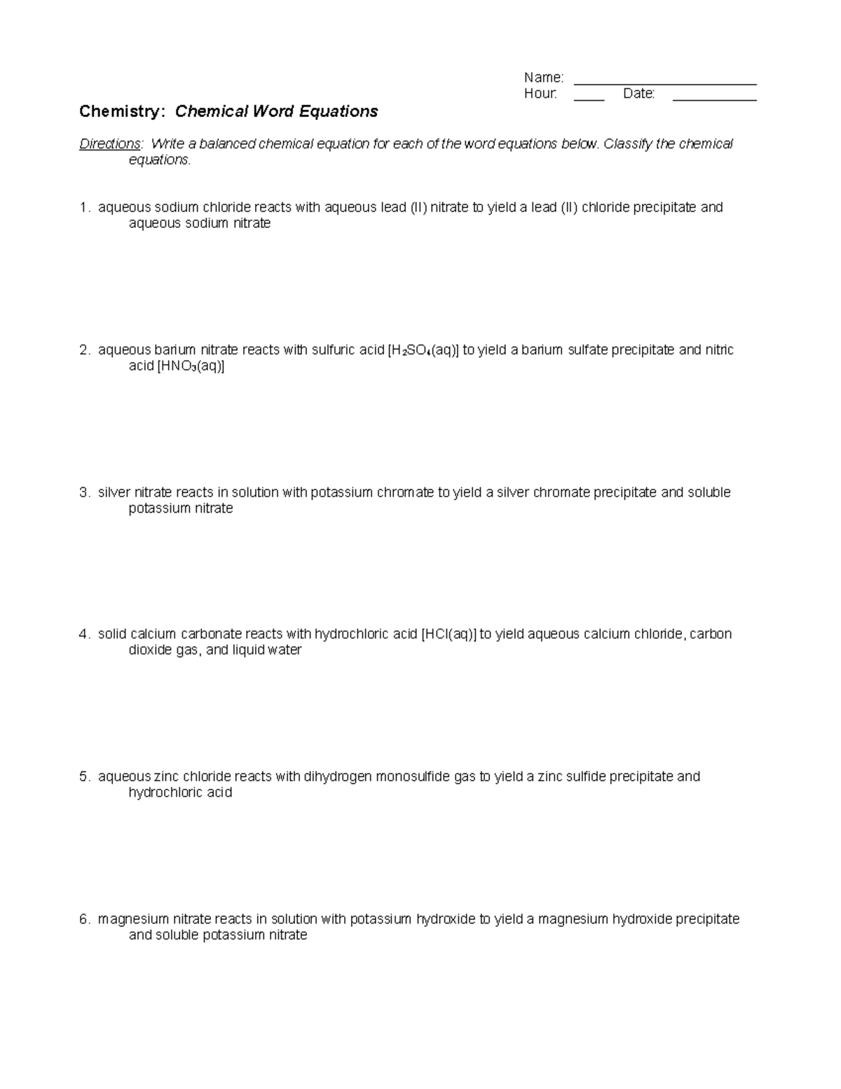 chemical-word-equations-1-name-hour