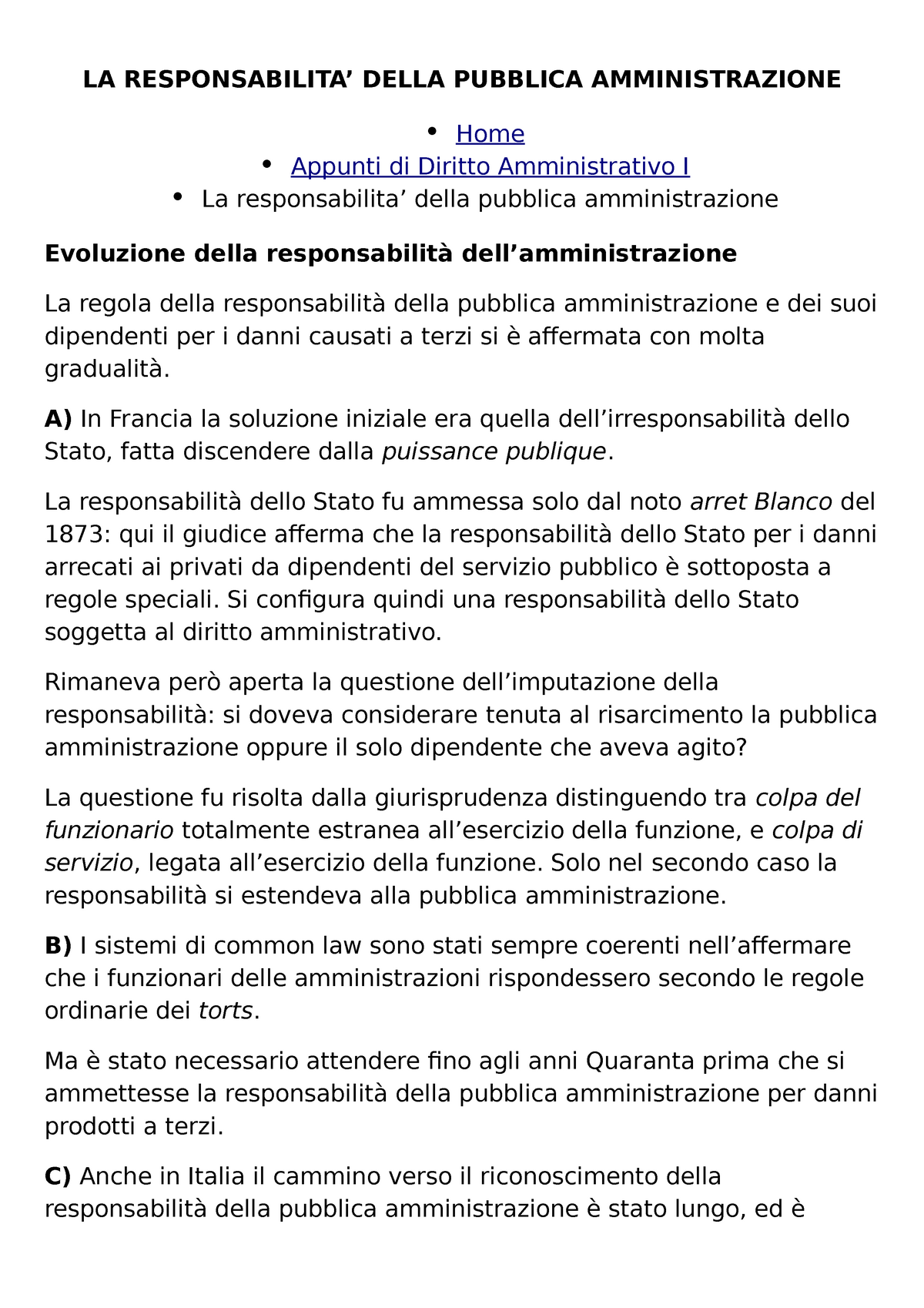 Lezioni Di Diritto Amministrativo Quarta Parte - LA RESPONSABILITA ...