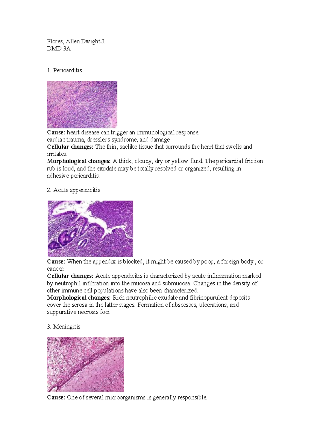 M3 L1 Activity - Flores, Allen Dwight J. DMD 3A Pericarditis Cause ...