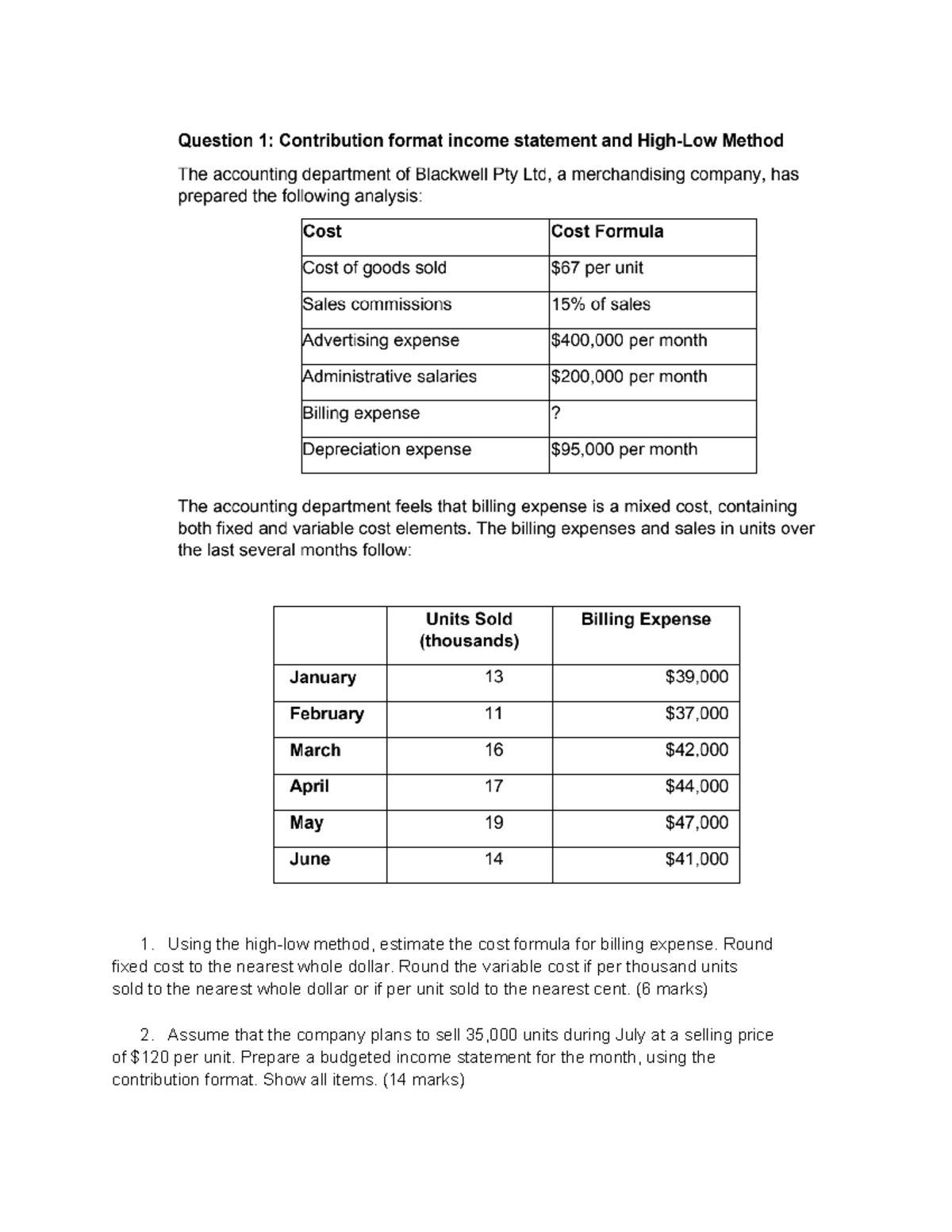 Question 1 Professional Task Practice Questions - 200116 - Using the ...