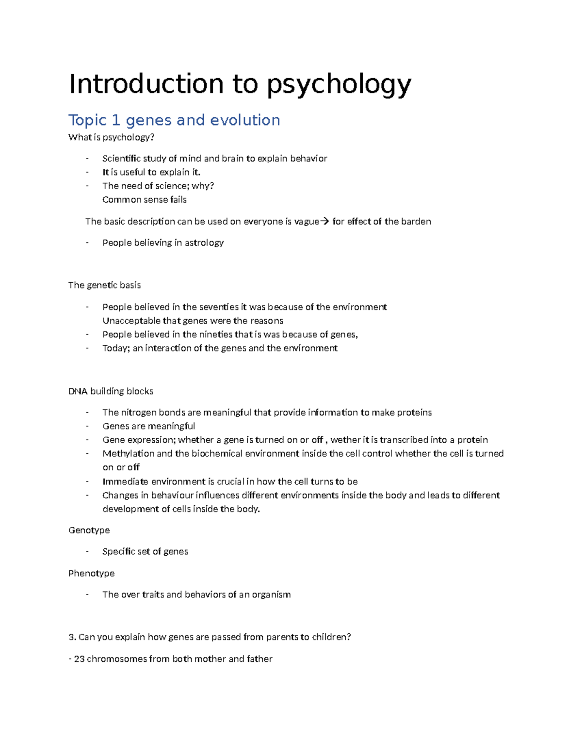 Lecture 1 week 1 topic 1 genes and evolution - Introduction to ...