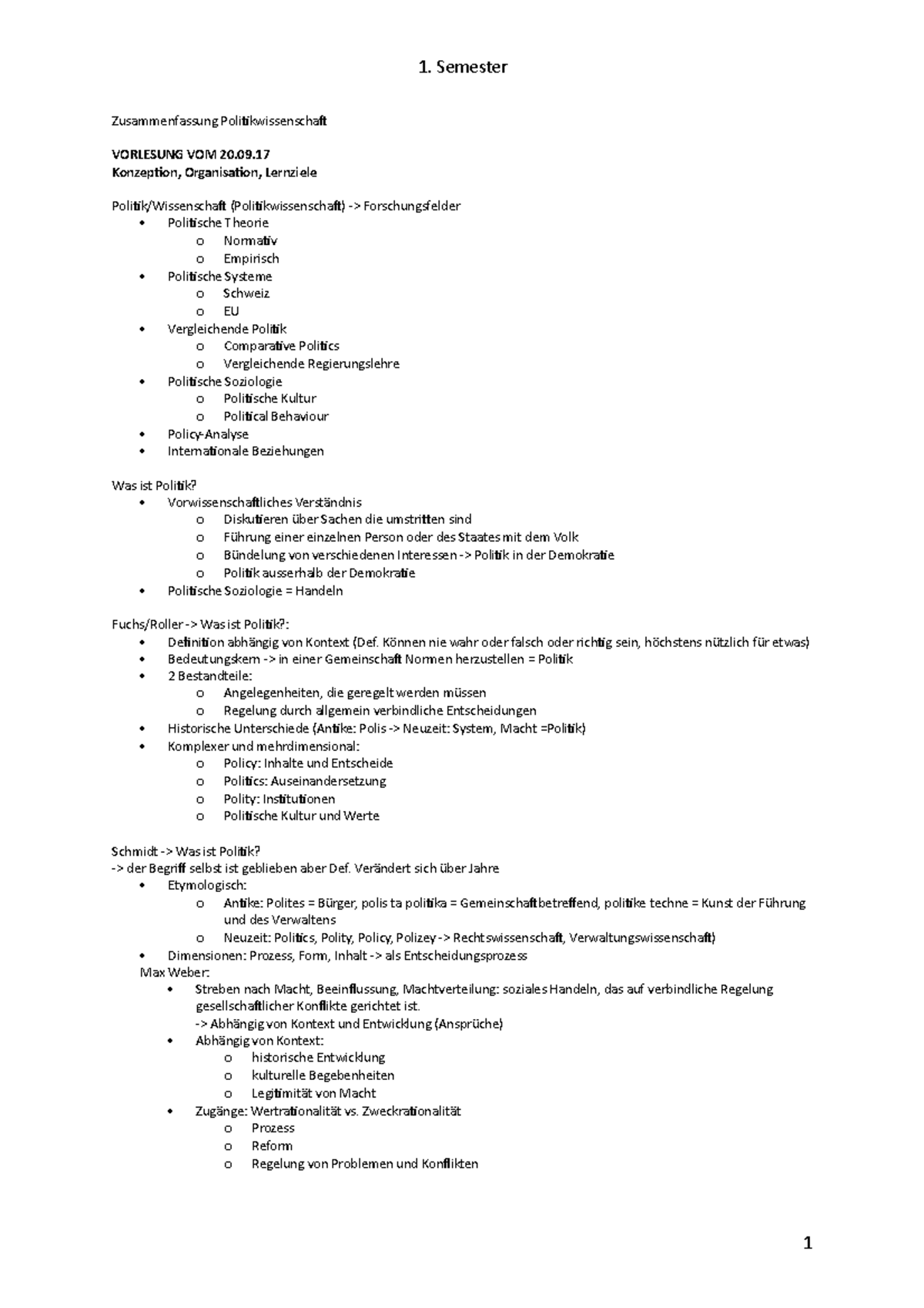 Zusammenfassung Politikwissenschaft F R Das Einf Hrungsstudium Bwl Vwl