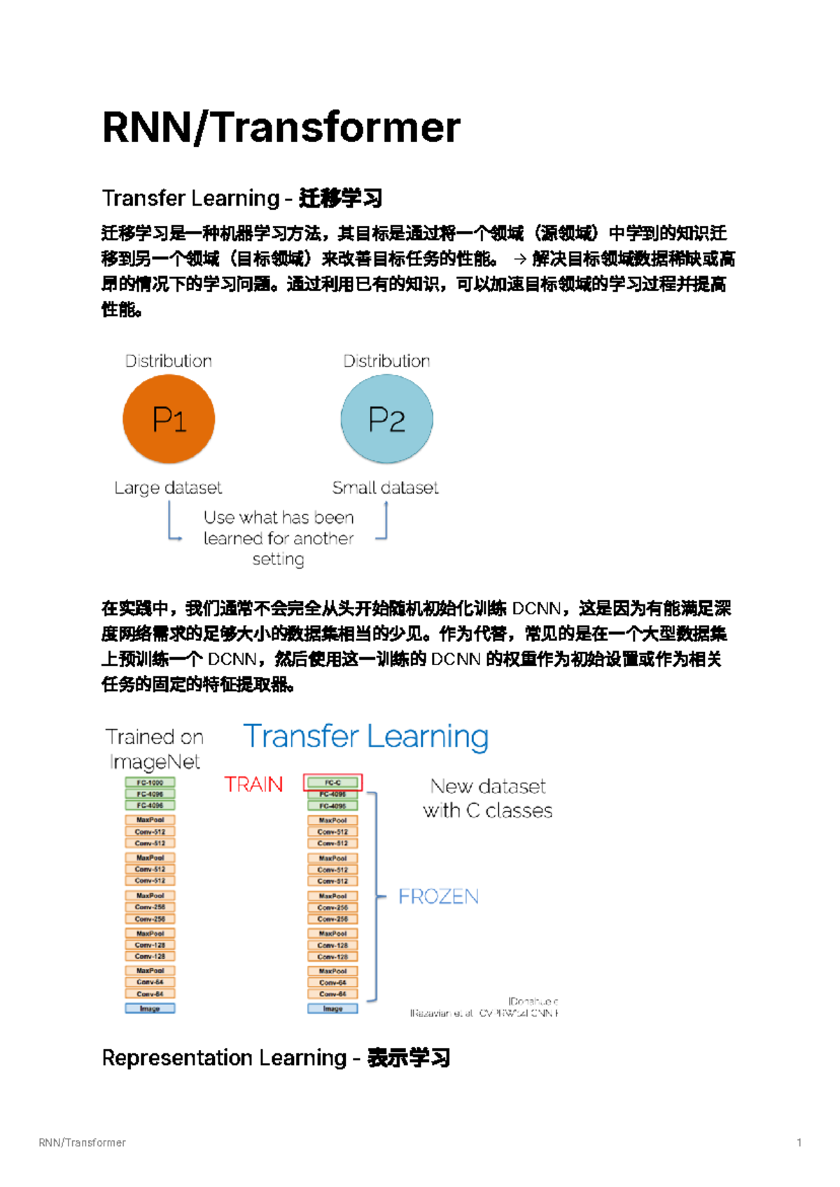 RNN Transformer - RNN/Transformer Transfer Learning - 迁移学习 迁移学习是一种机器学习 ...