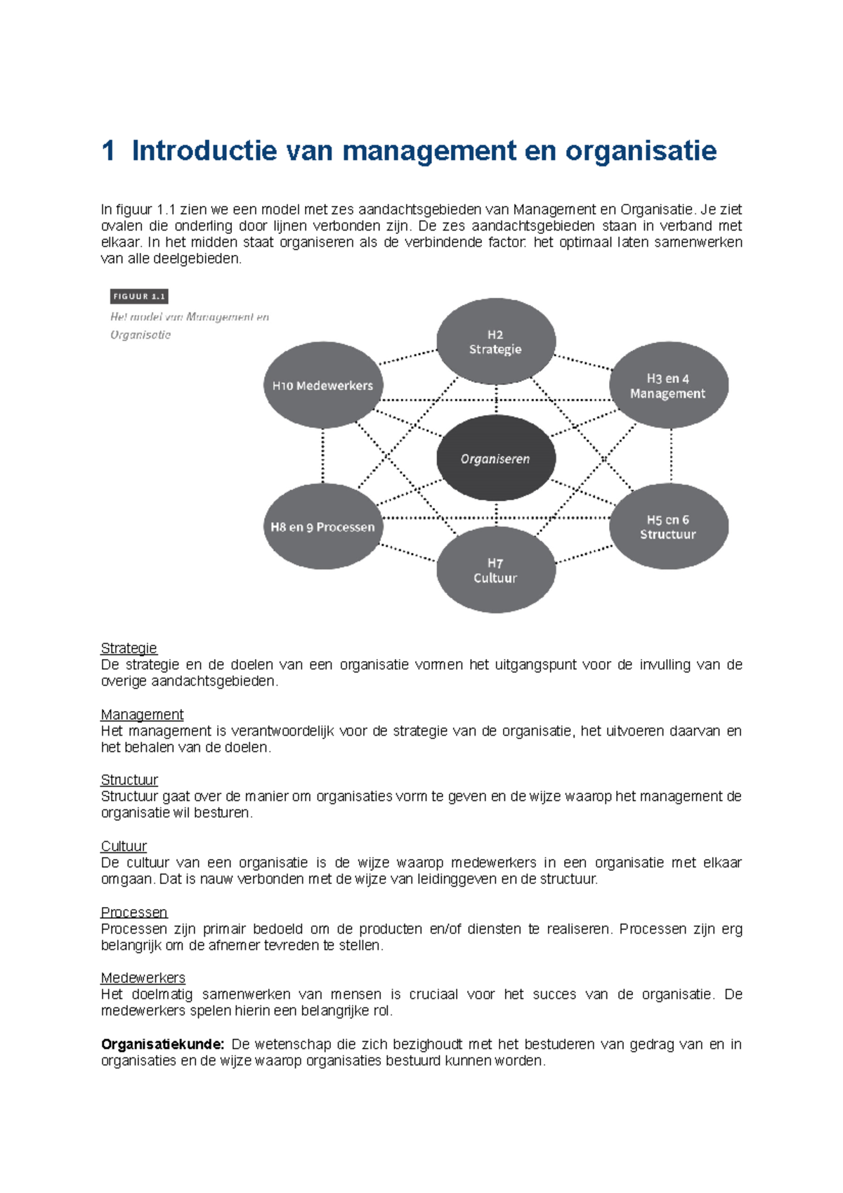 MB2402202111 Management En Organisatie Samenvatting - 1 Introductie Van ...