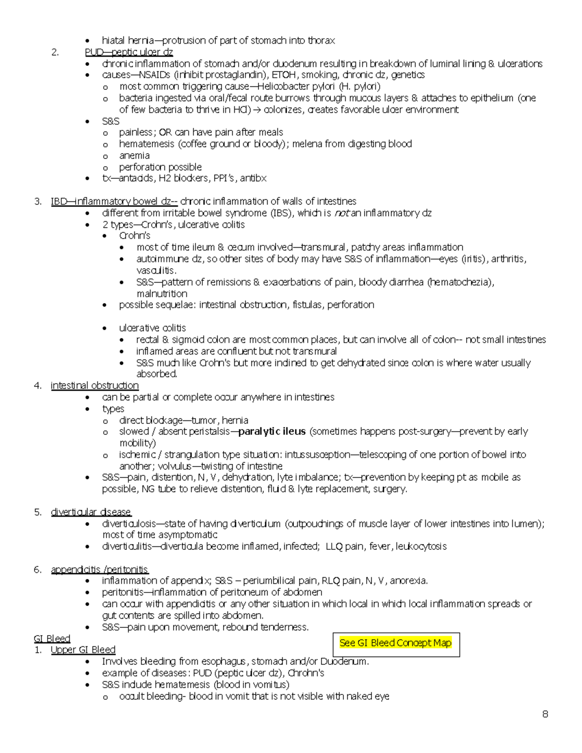 10 - Content Summary and Exam 4 Blueprint (dragged) 8 - 8 hiatal hernia ...