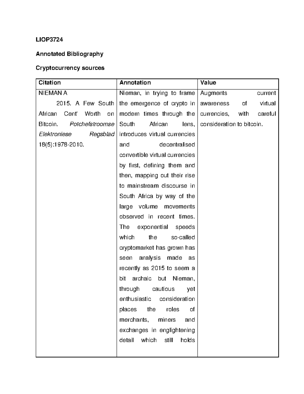 Anno Bib - Annotated Bibliography Example - LIOP Annotated Bibliography ...