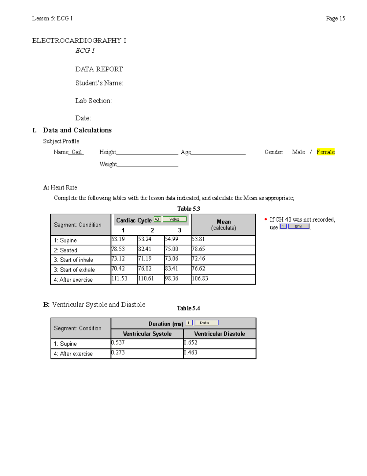 ecg lab report hypothesis