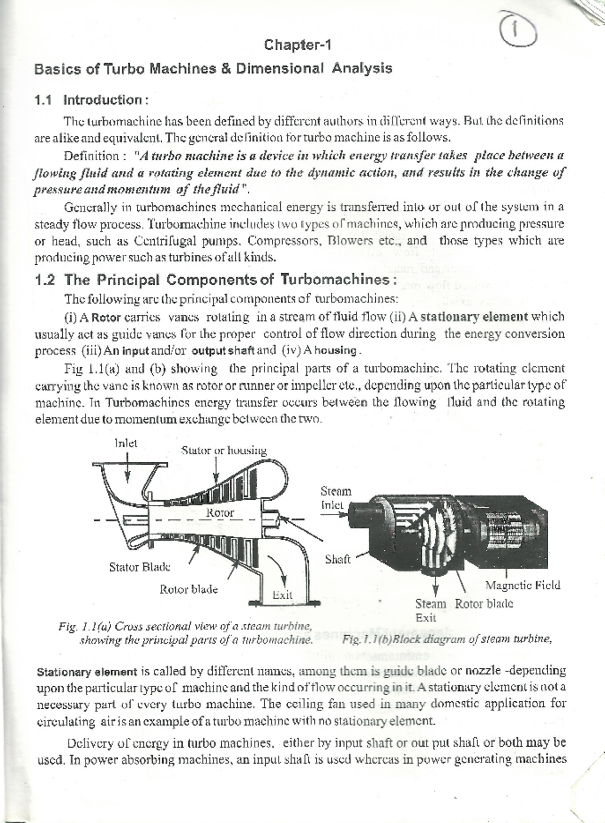 Chapter ONE Turbo - it is a lecture note - mechanism of machinery - Studocu