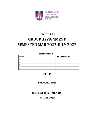 ENT 300 Assignment - FACULTY OF BUSINESS MANAGEMENT DIPLOMA IN ...