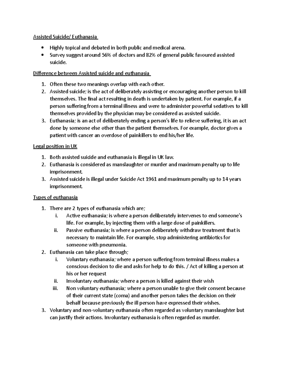 Assisted Suicide Notes - Assisted Suicide/ Euthanasia Highly topical ...