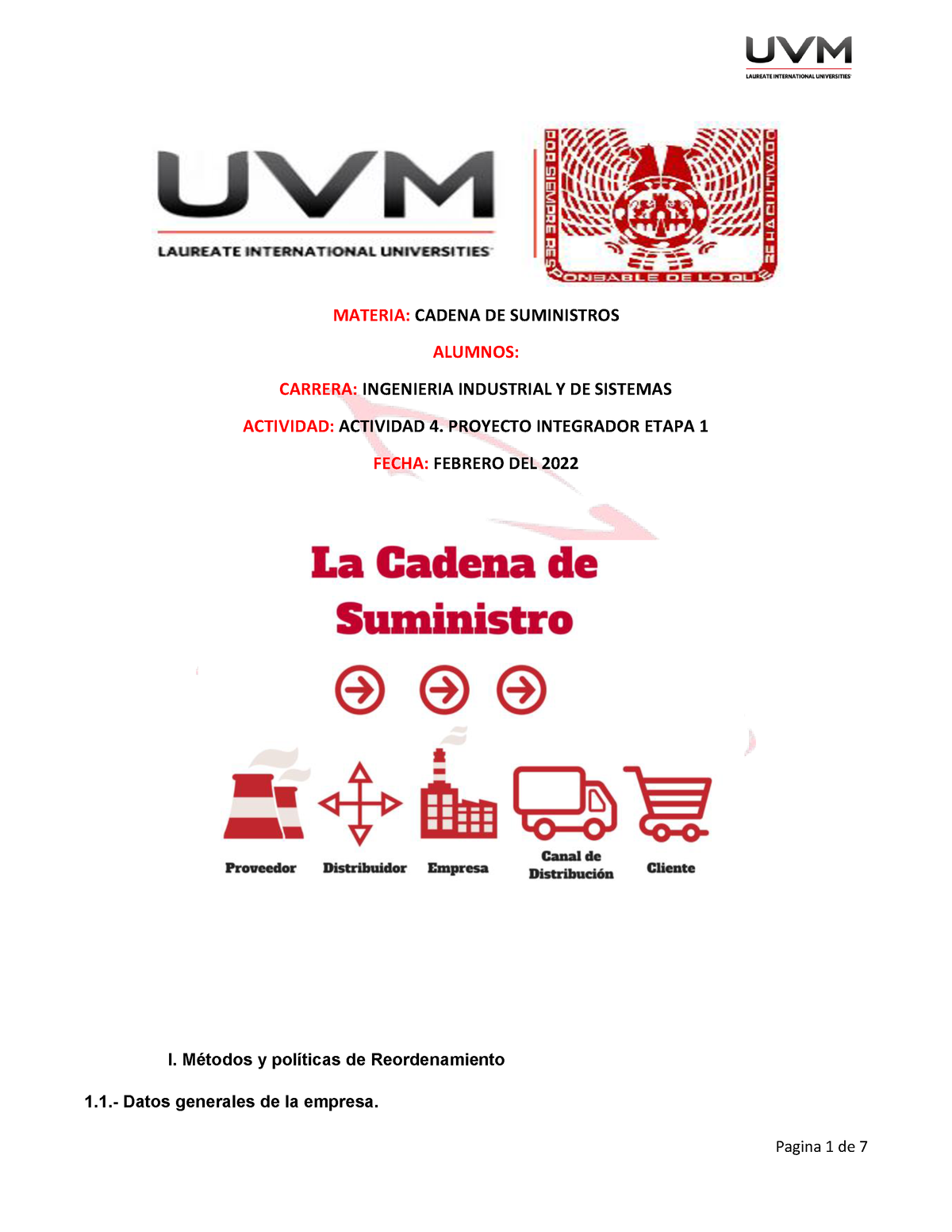 ACTIVIDAD 4 Cadena De Suministros - MATERIA: CADENA DE SUMINISTROS ...