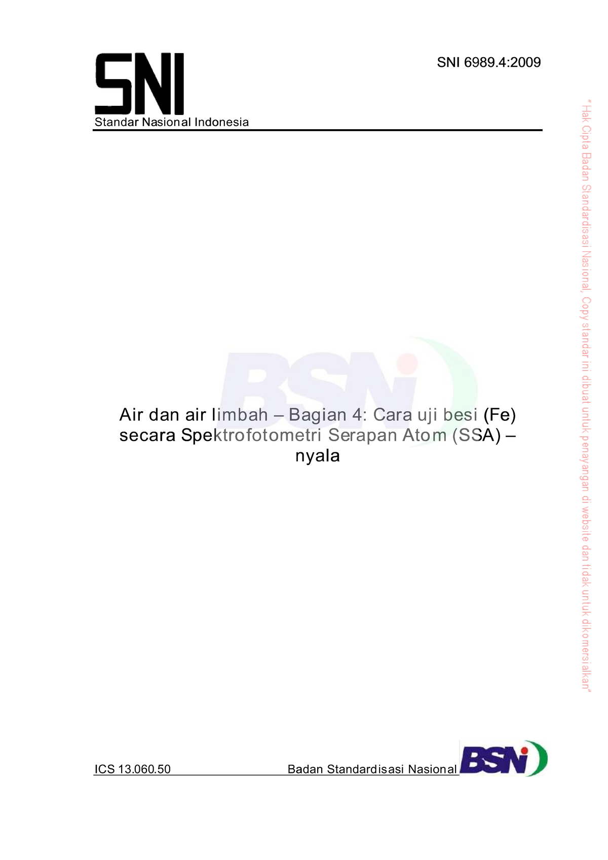 SNI Analisis Besi - Standar NaStandar Nasionsion Al Indonesiaal ...