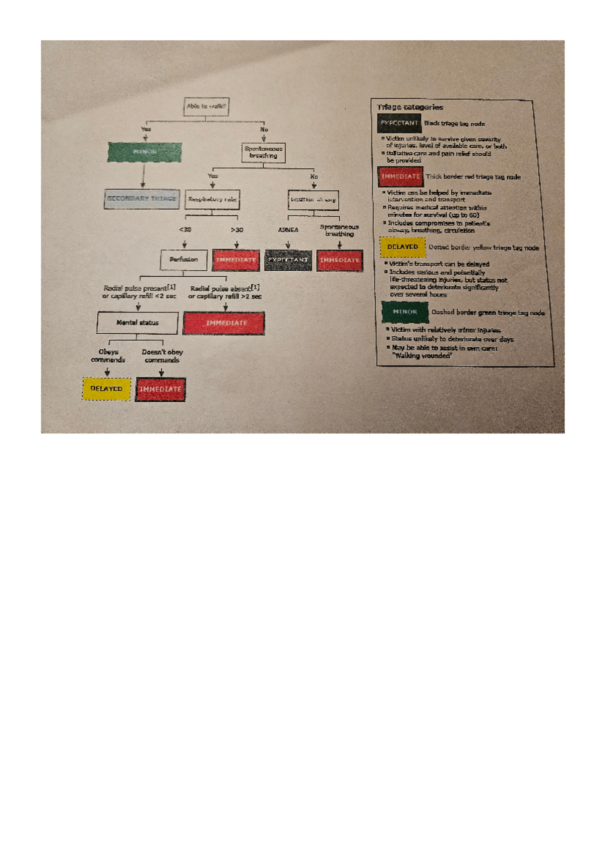 Disaster triage - Able to walk? Triage categories EXPECTANT Black ...