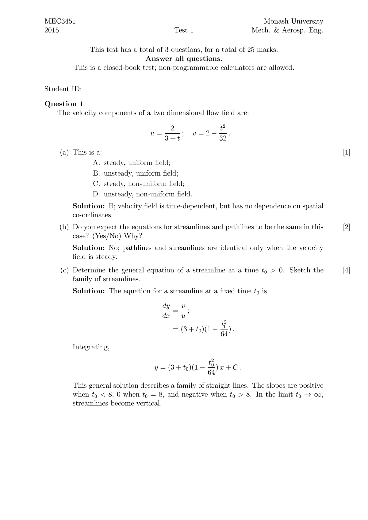 Test-1-solns - test 1 solution - MEC3451 2015 Monash University Mech ...