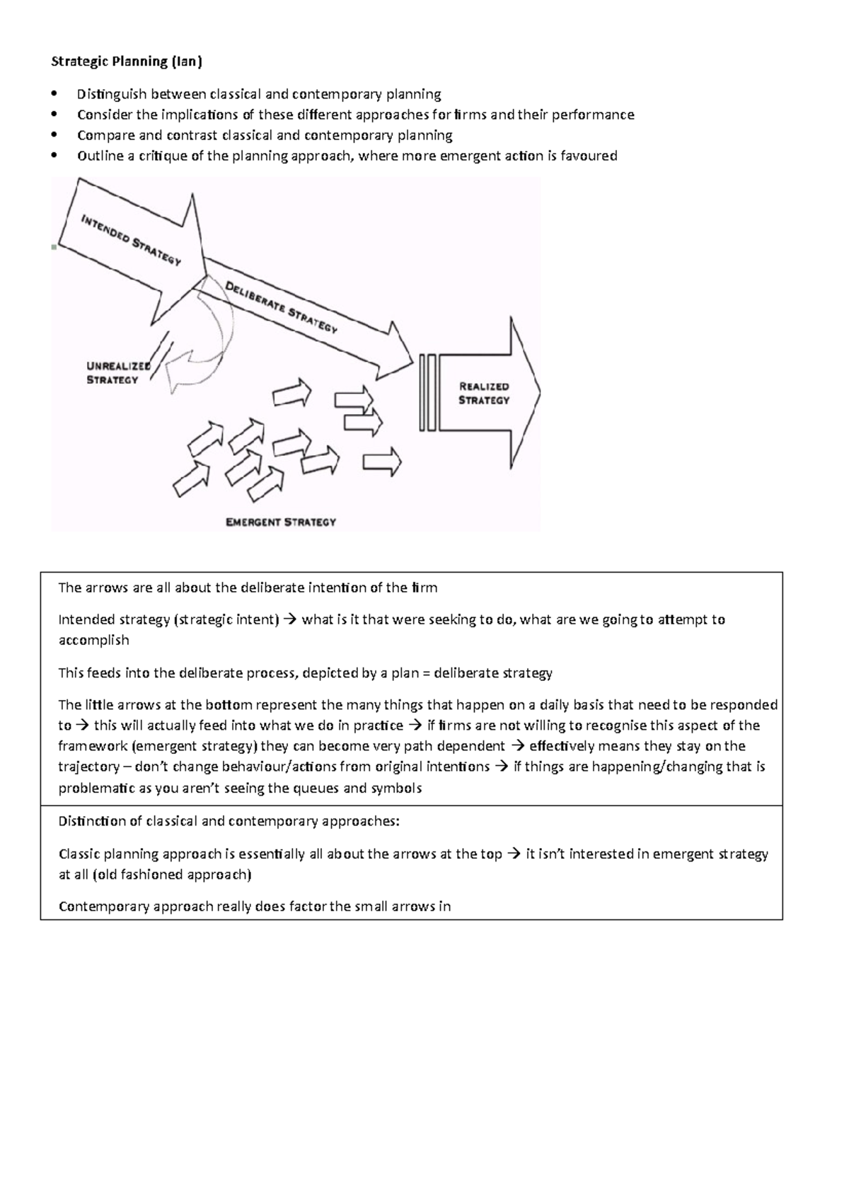 Strategic Planning - Lecture notes 1 - Strategic Planning (Ian ...