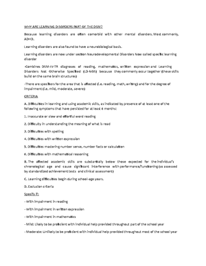 January 18 diagnosis and assessment - Class Of January 18 WHY CLASSIFY ...