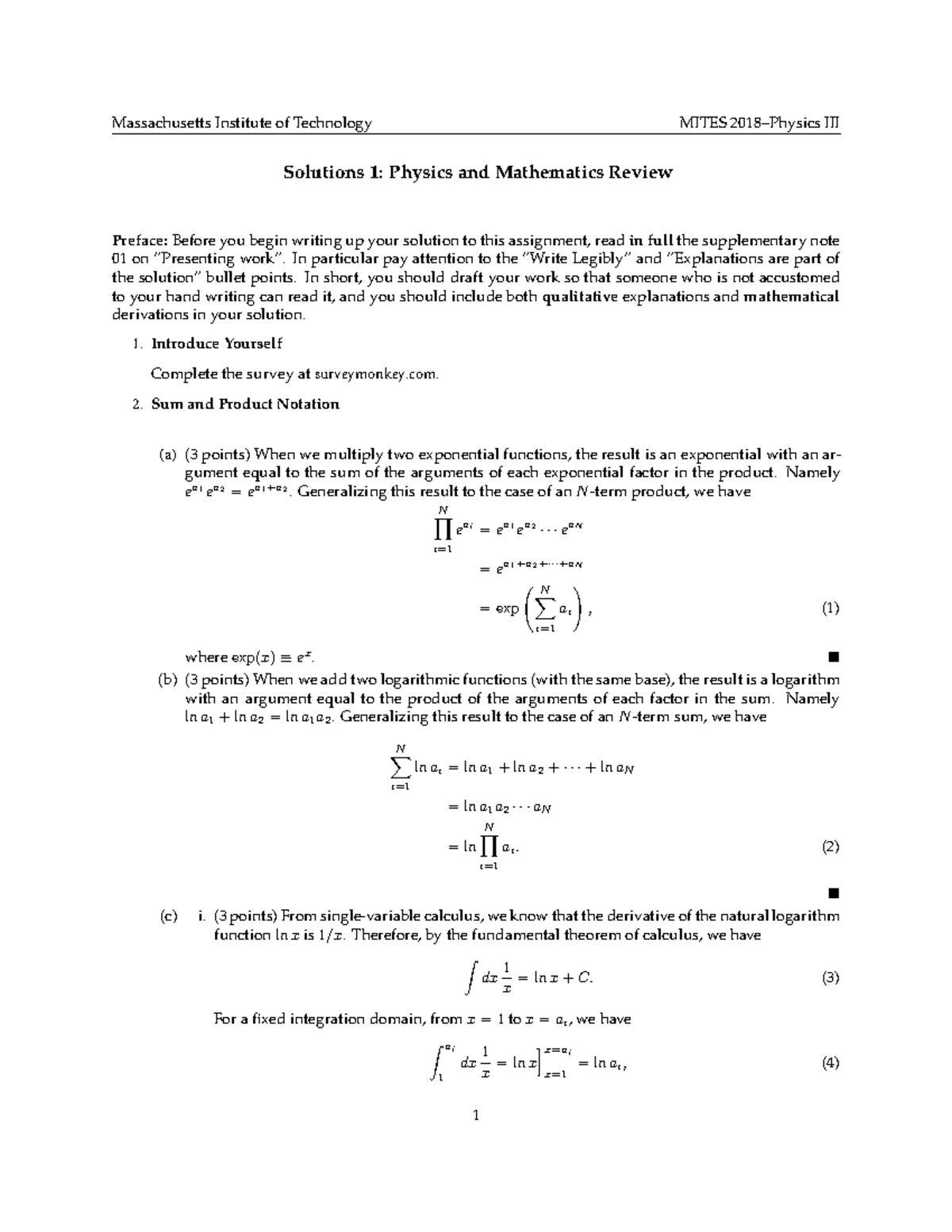 Problem Set 5 Solution - Practice - Massachusetts Institute Of ...