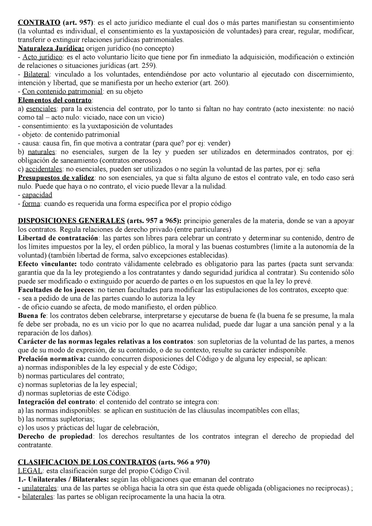 1º Parcial Civil Iii Contrato Art 957 Es El Acto Jurídico Mediante El Cual Dos O Más 0285