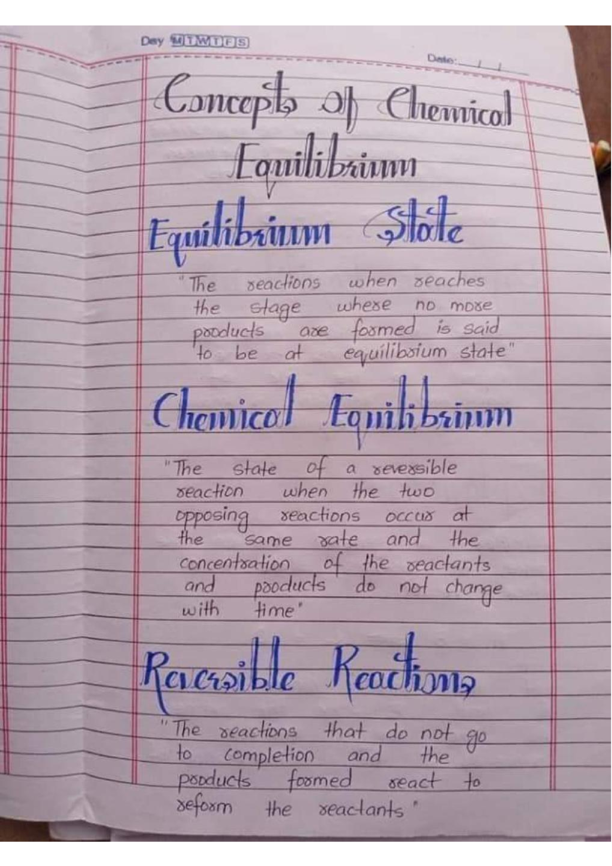 Equilibrium - It's Lecture Notes - BSc Chemistry - Studocu