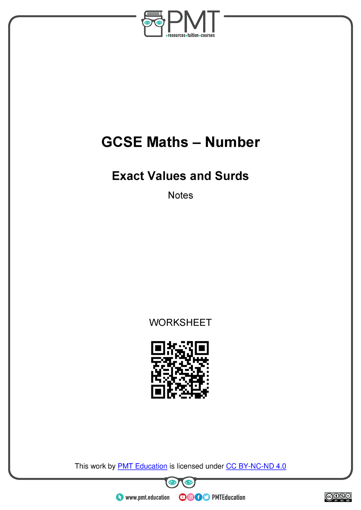 Exact Values and Surds - bit/pmt-edu-cc bit/pmt-cc GCSE Maths – Number ...