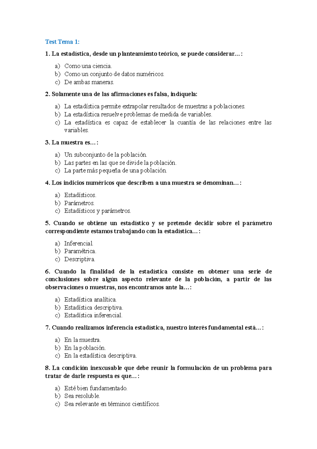 Test Tema 1 - Test Del Tema 1 De Estadística Aplicada A La Educación ...