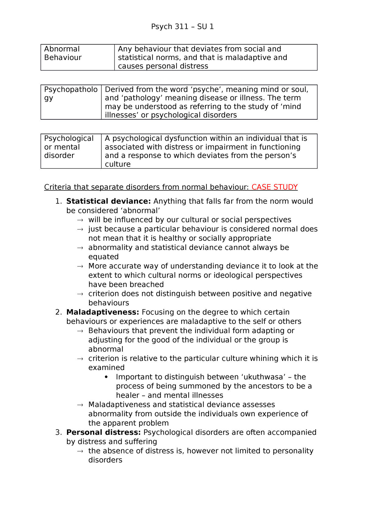 Psych 311 – SU 1 - Study Unit 1 (according To The Study Guide Of 2023 ...