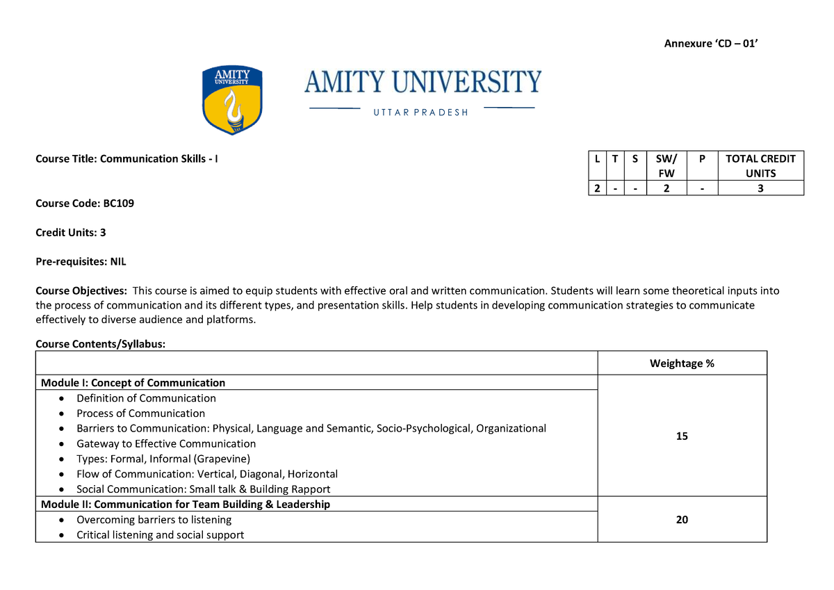 New Syllabus 840202071121762 - Annexure ‘CD – 01’ Course Title ...