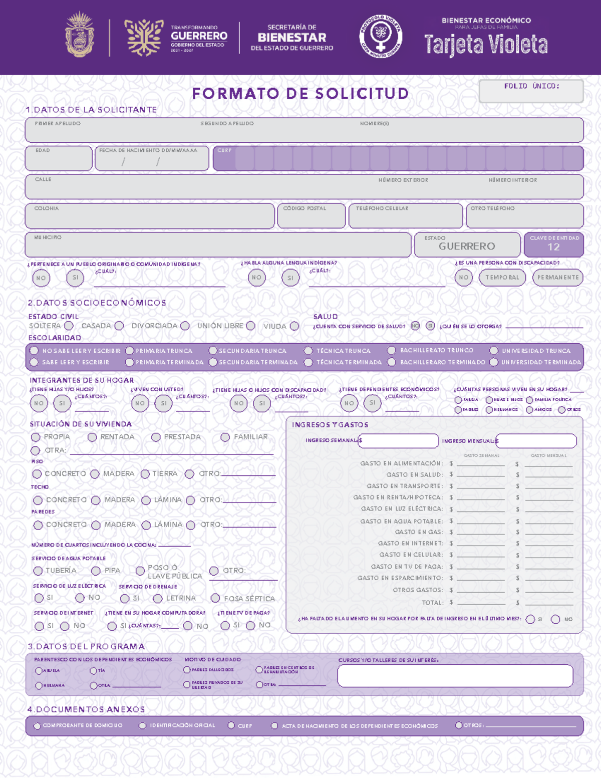 Formato DE Solicitud Tarjeta Violeta comprimido FORMATO DE SOLICITUD