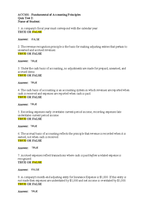 Chapter 3 Exercises - ACC101 - Financial - FPT - Studocu