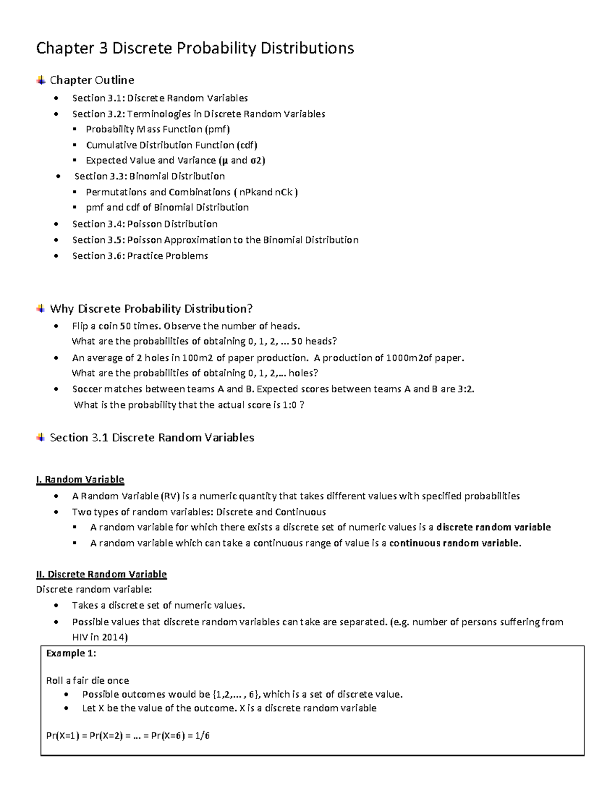 Chapter 3 Discrete Probability Distributions Final 3 - Chapter 3 ...