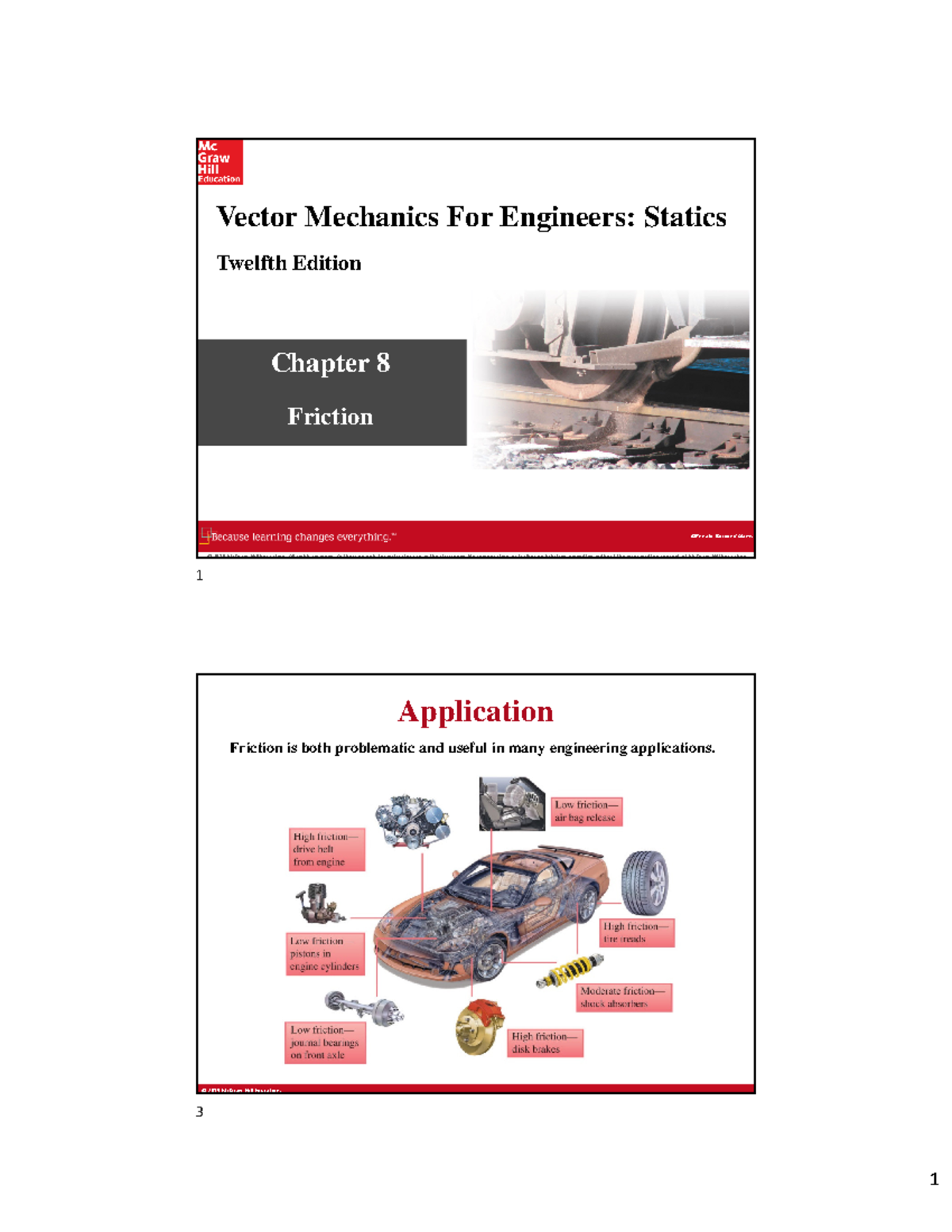 Chapter 8 - Friction - notes - Vector Mechanics For Engineers: Statics ...