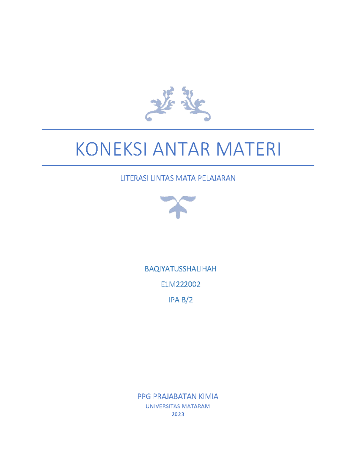 Koneksi Antar Materi Topik 5 - KONEKSI ANTAR MATERI LITERASI LINTAS ...