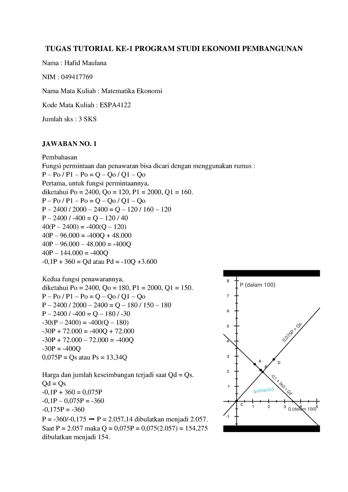 Tugas Tutorial KE 2 Matematika - TUGAS TUTORIAL KE-1 PROGRAM STUDI ...