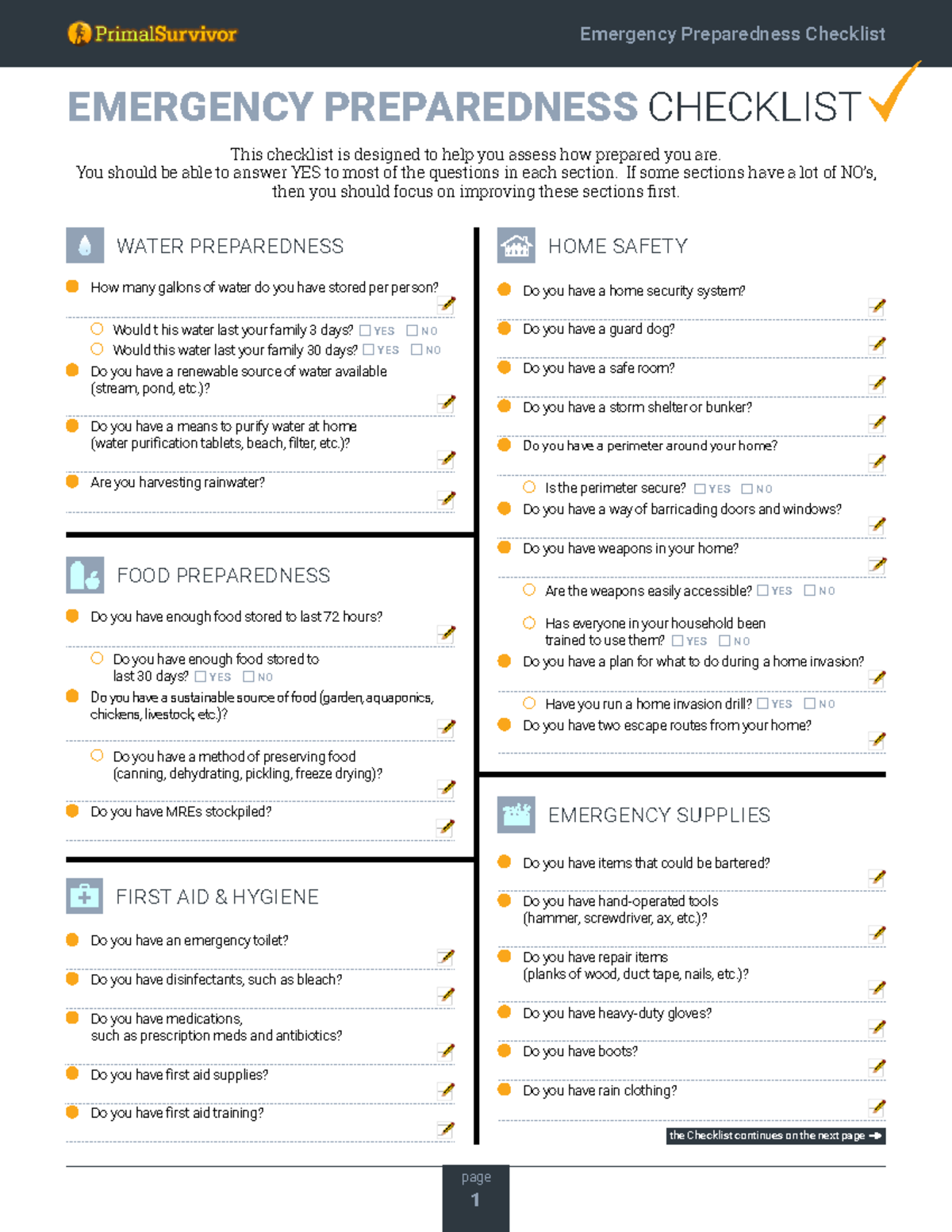 Emergency-preparedness-checklist 1 - 1 page Do you have an emergency ...