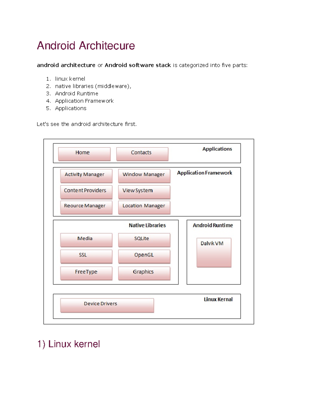 Component - lecture and practice notes - Androi d Archi tecure android ...