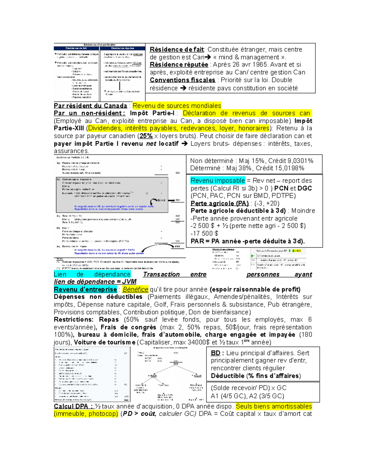 Feuille NOTE FIS301 Intra - Par résident du Canada : Revenu de sources ...