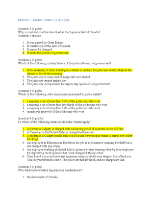 Legal System Practice Questions and Answers - BLAW 300 1. Why is the ...