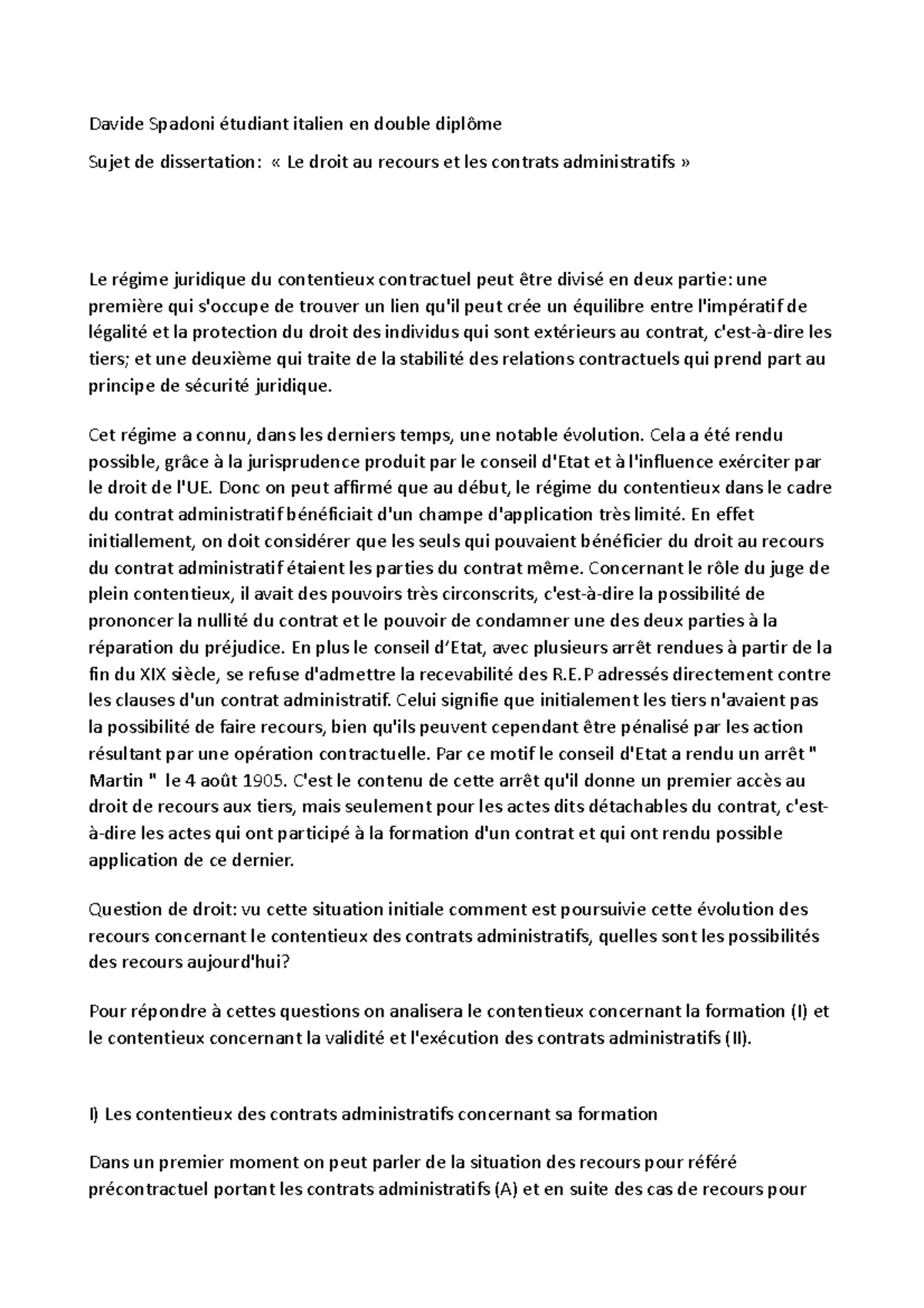 sujet dissertation droit administratif l2