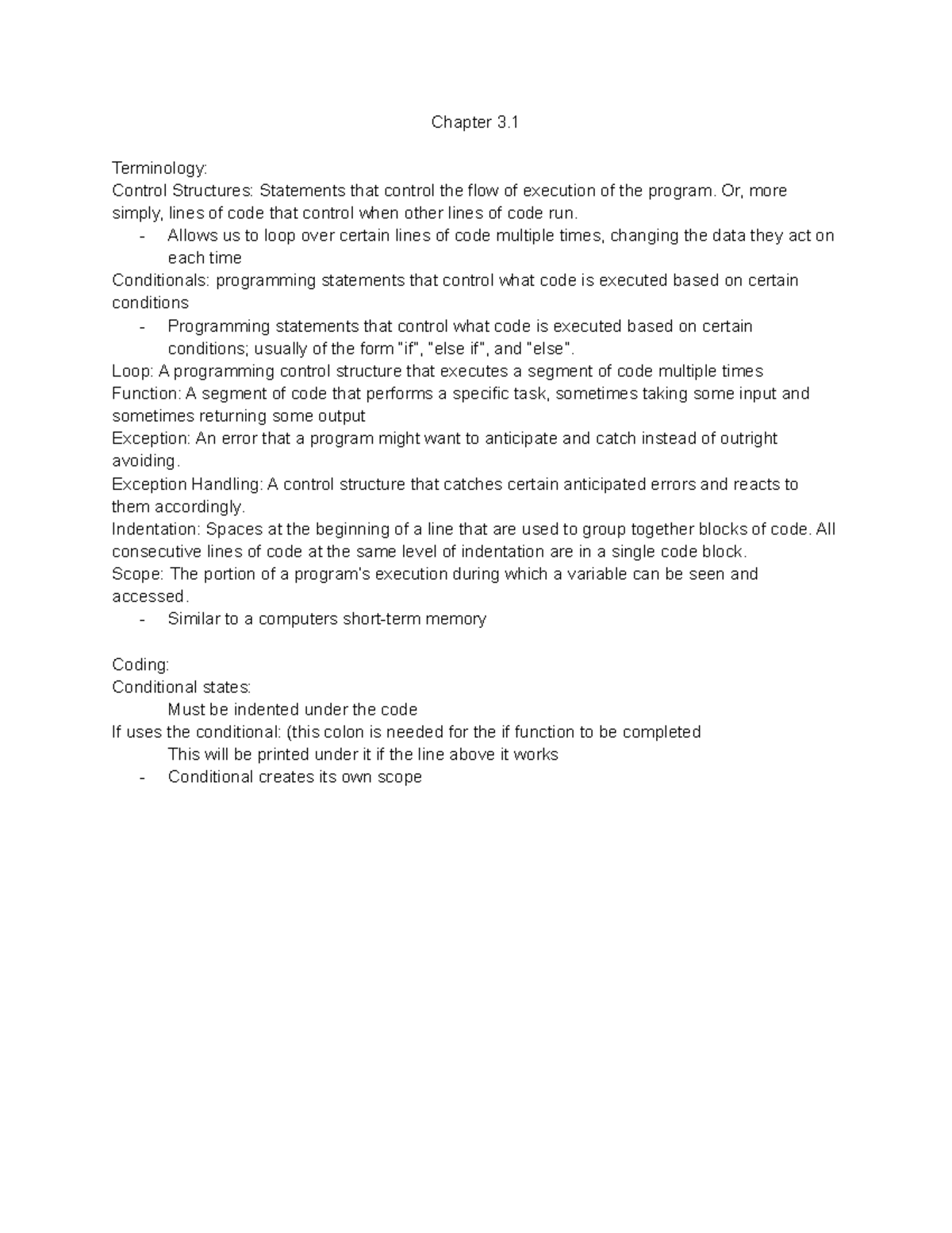 Chapter 3 - Chapter 3. Terminology: Control Structures: Statements That ...