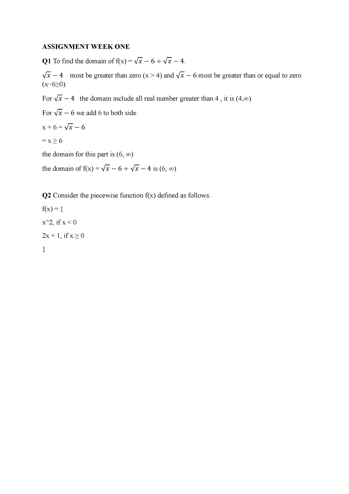 assignment-three-assignment-week-one-q1-to-find-the-domain-of-f-x