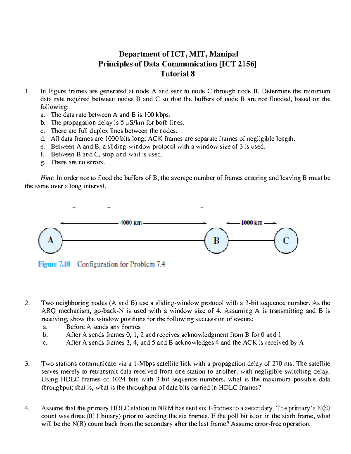 Tutorial 8 - Department Of ICT, MIT, Manipal Principles Of Data ...