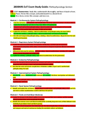 PNP 1 EOT revision - notes - PHARMACOLOGY SECTION: Module 1 – Cellular ...